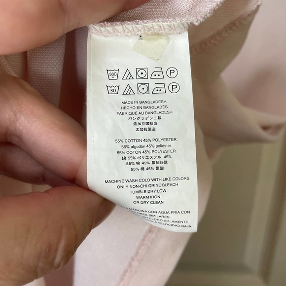 Michael Kors Men's Basic Crew Neck T-Shirt Pink Large with MK Logo - Picture 8 of 9